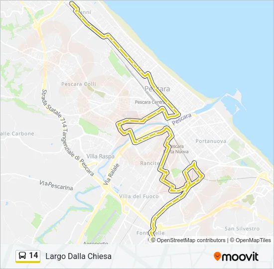 14 Bus Line Map