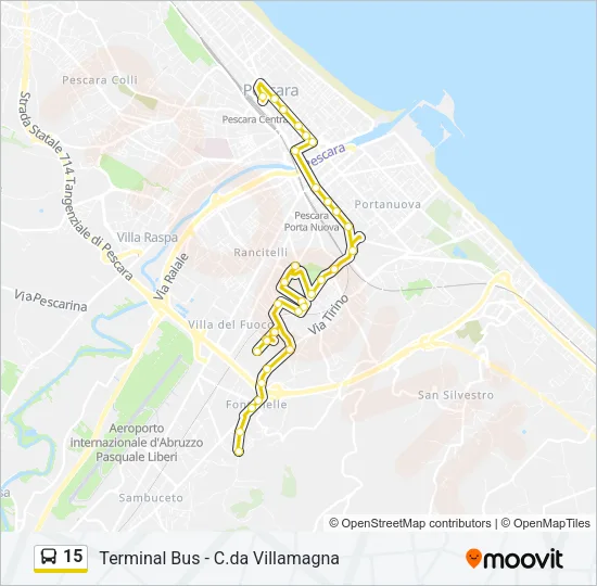 15 Bus Line Map