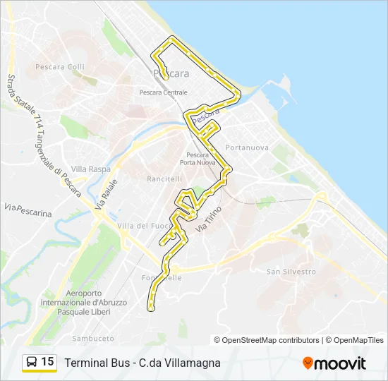 15 Bus Line Map