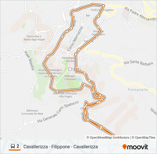 2 Bus Line Map