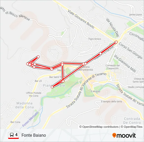 4 Bus Line Map