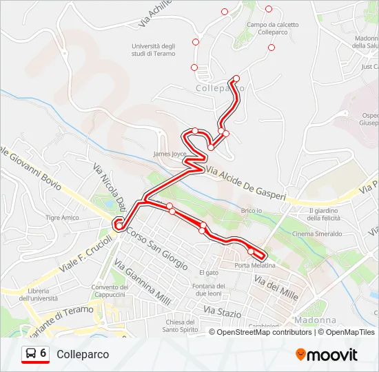6 Bus Line Map