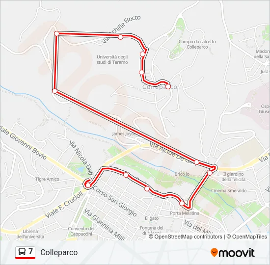 7 Bus Line Map