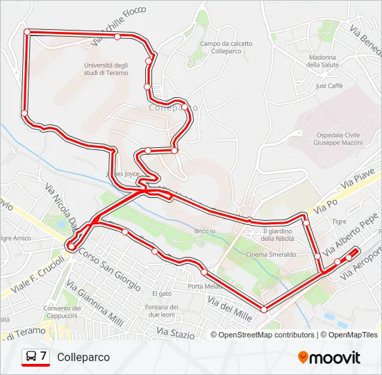 7 Bus Line Map