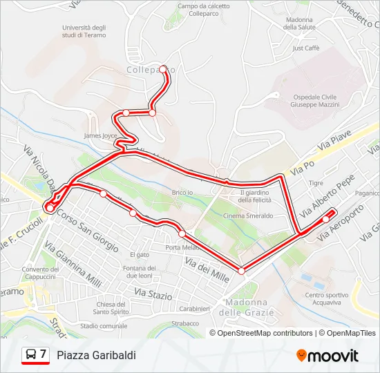 7 Bus Line Map