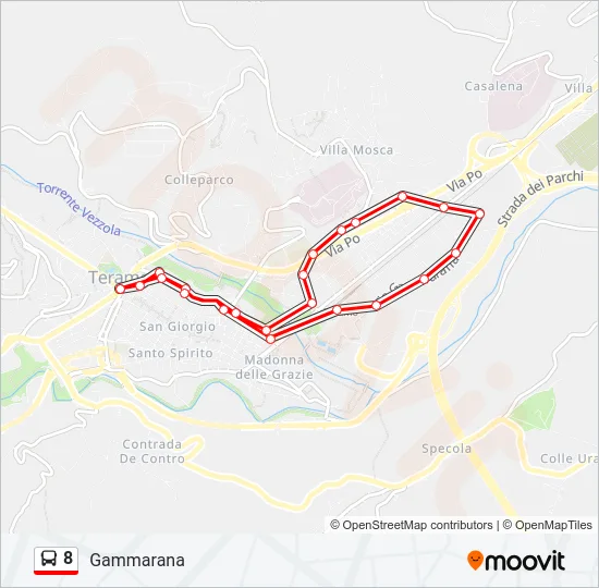 8 Bus Line Map