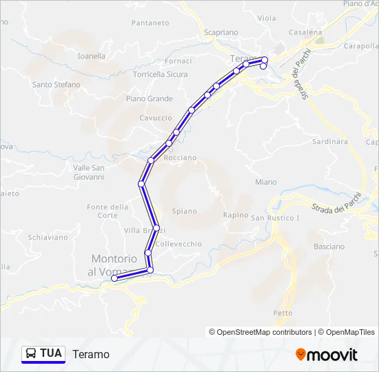 TUA Bus Line Map
