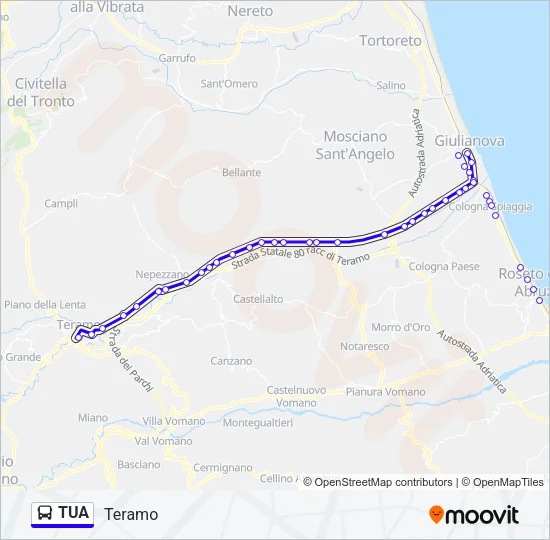 TUA Bus Line Map