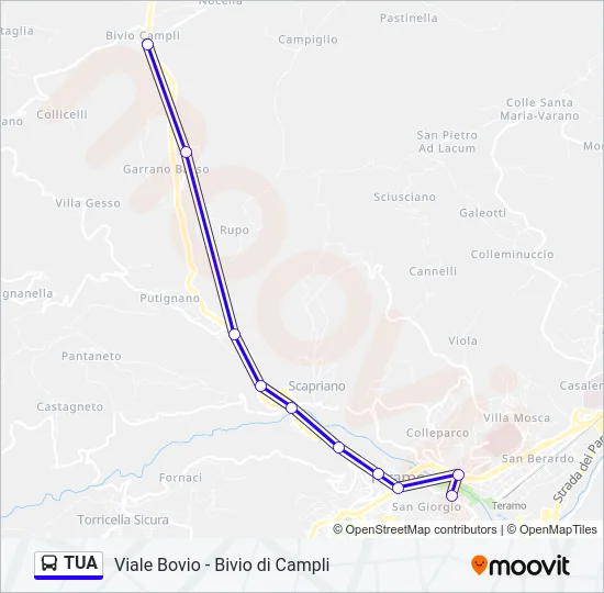TUA Bus Line Map
