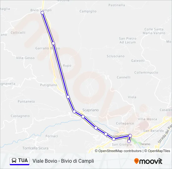 TUA Bus Line Map