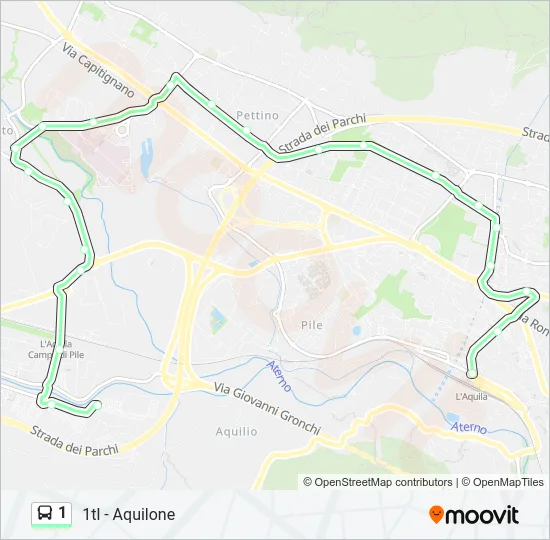 1 Bus Line Map