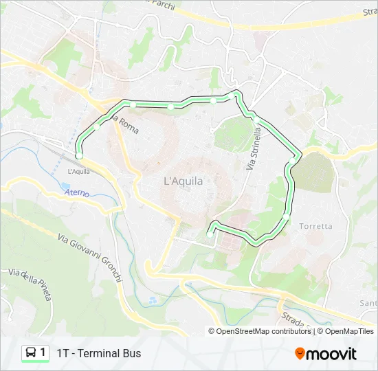1 Bus Line Map