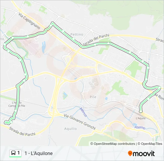 1 Bus Line Map