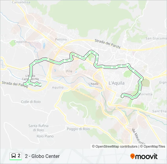 2 Bus Line Map