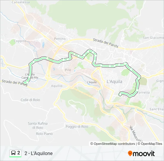 2 Bus Line Map