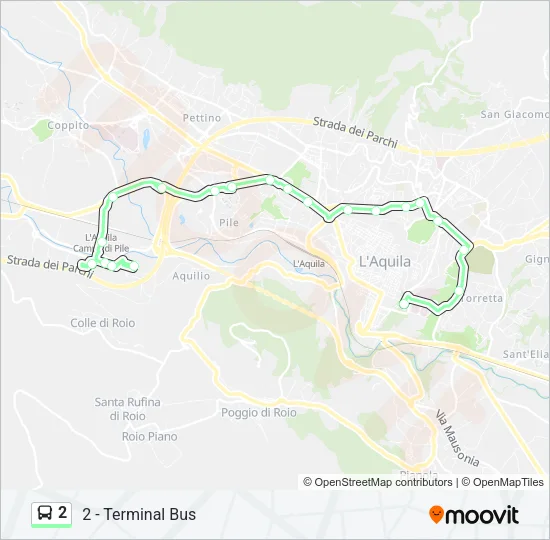 2 Bus Line Map