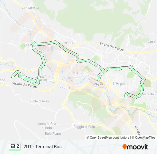 2 Bus Line Map