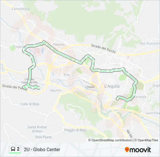 2 Bus Line Map