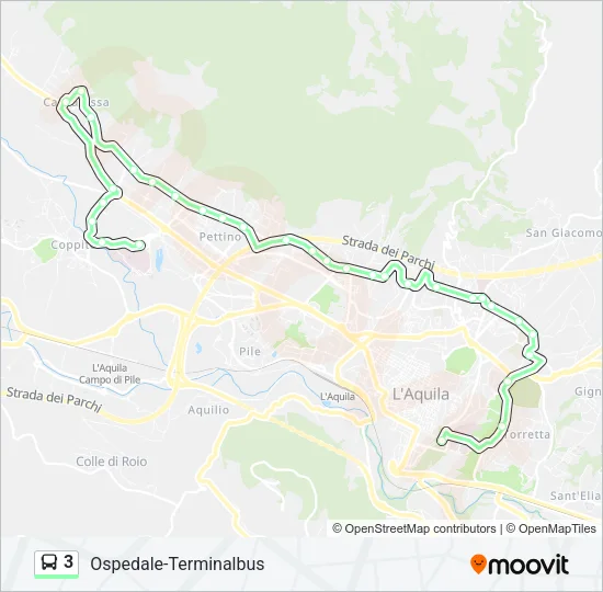 3 Bus Line Map