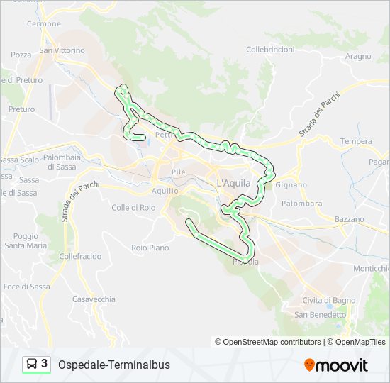 3 bus Line Map