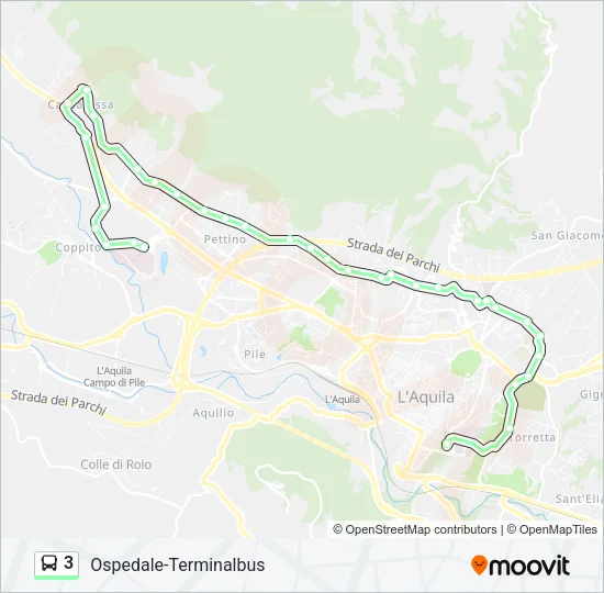 3 Bus Line Map