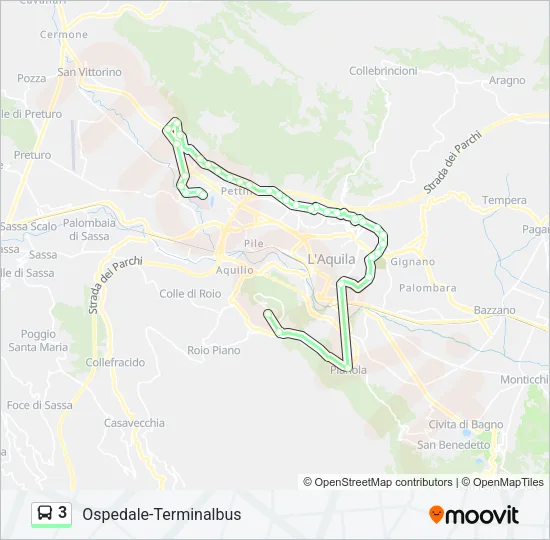 3 Bus Line Map