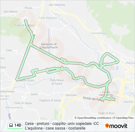 14D Bus Line Map