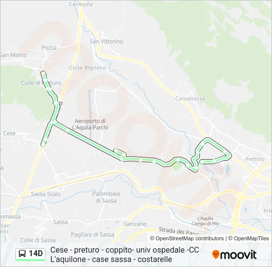 14D Bus Line Map