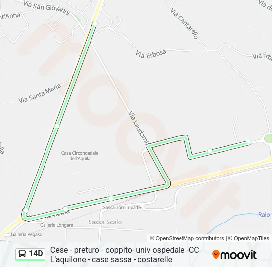 14D Bus Line Map