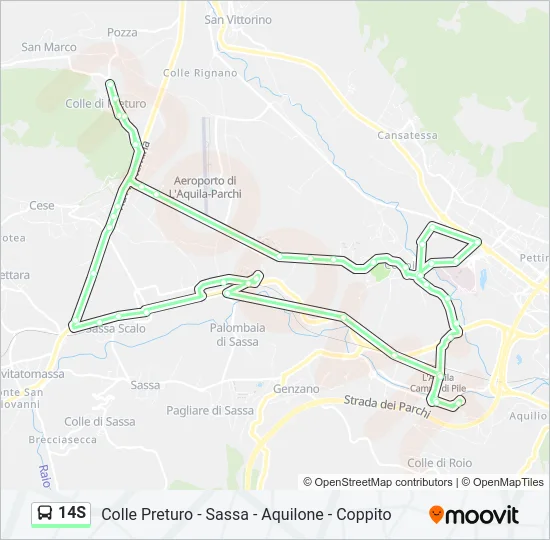14S Bus Line Map