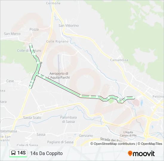 14S Bus Line Map