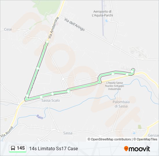 14S bus Line Map