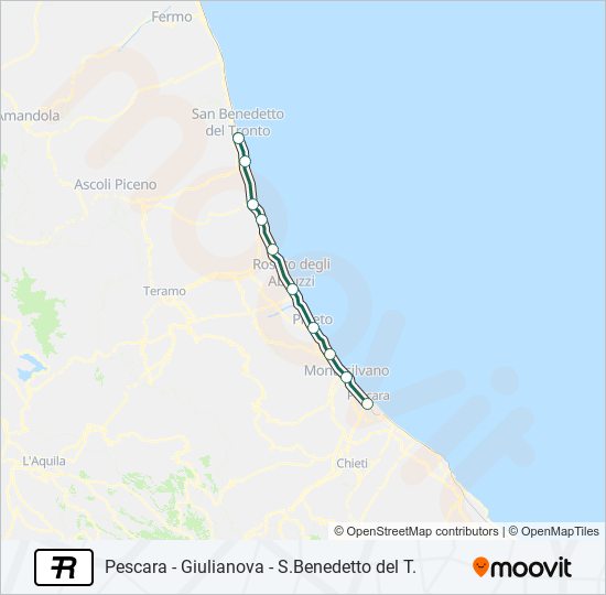 R train Line Map