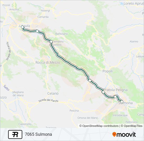 Percorso linea treno R