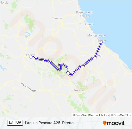 TUA Bus Line Map