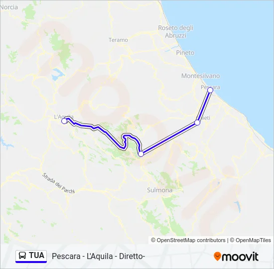 TUA Bus Line Map