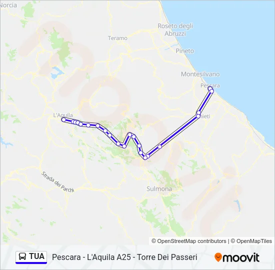 TUA Bus Line Map