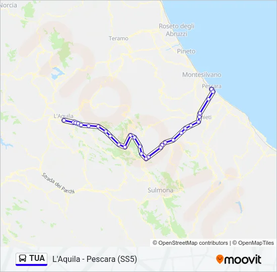 TUA Bus Line Map