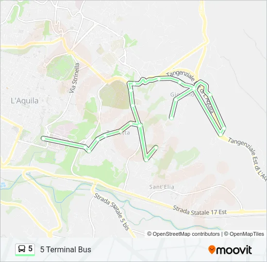 5 Bus Line Map