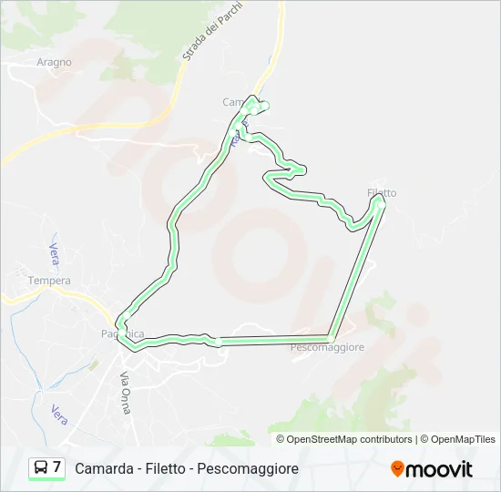 7 Bus Line Map