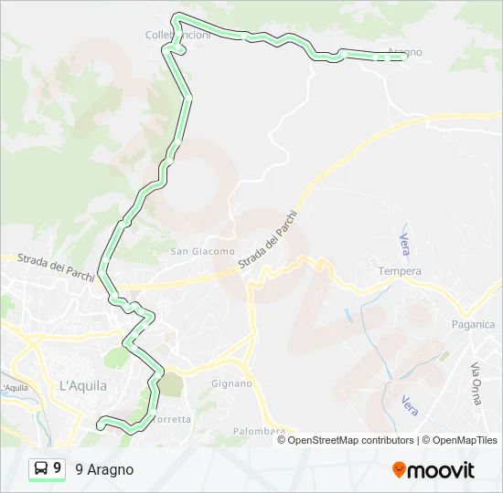 9 Bus Line Map