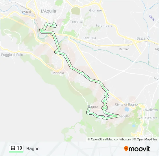 10 Bus Line Map