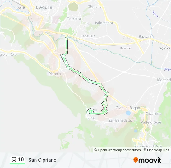 10 Bus Line Map