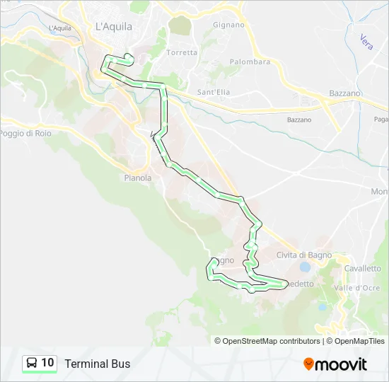 10 Bus Line Map