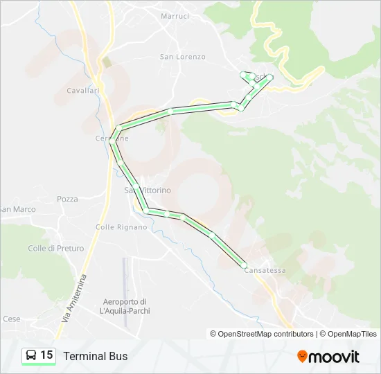 15 Bus Line Map