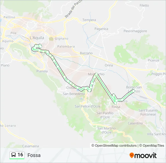 16 Bus Line Map