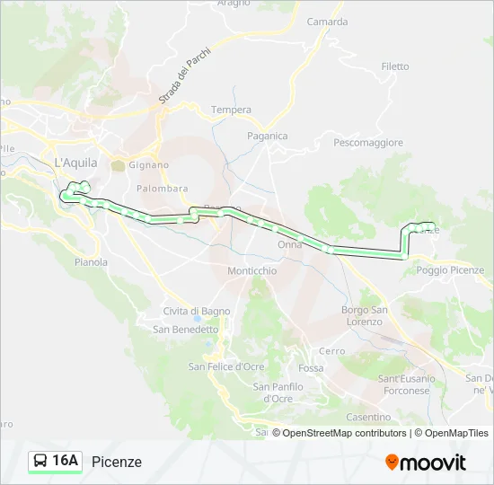 16A Bus Line Map