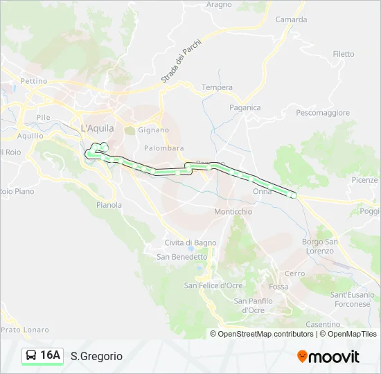 16A Bus Line Map