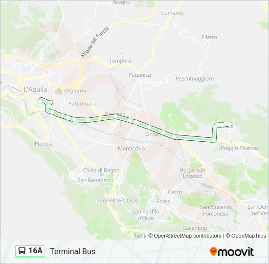 16A Bus Line Map