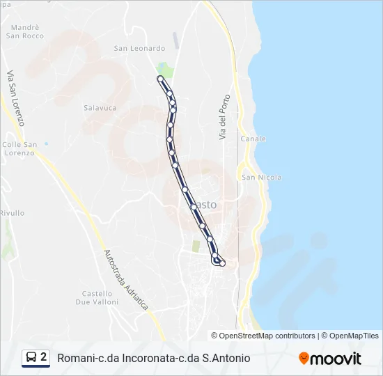 2 Bus Line Map